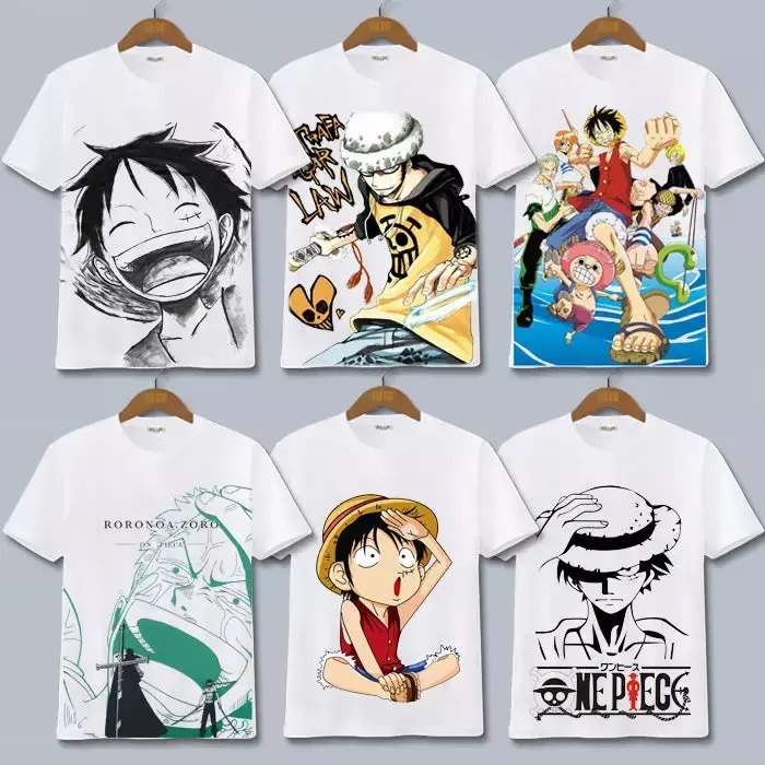 Camisolas  Anime One Piece Luffy Sang -Novo 1