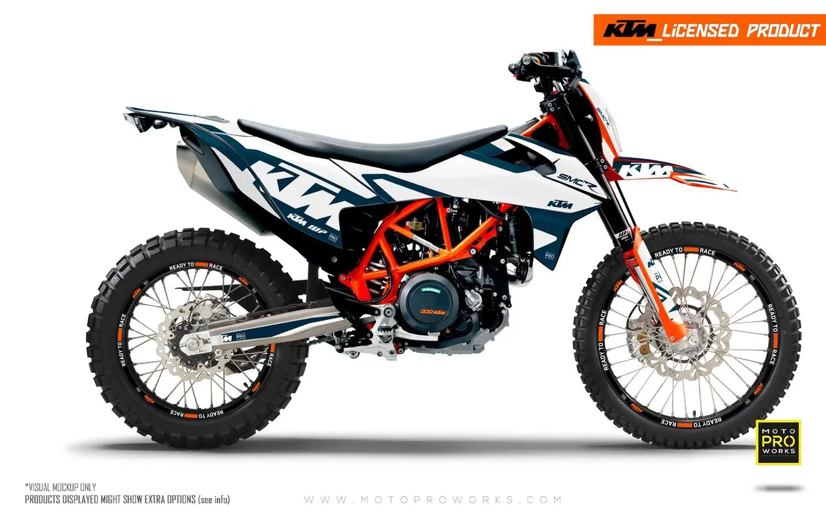 Ktm Graphics - 690 Smc-R "Mounty" (Blue/White) 2