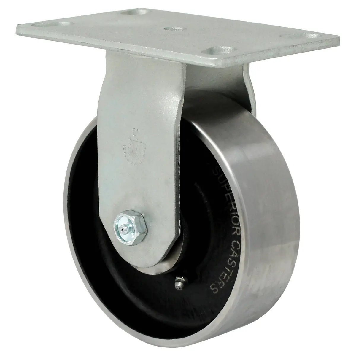6" X 2" Forged Steel Wheel Rigid Caster - 1500 Lbs. Capacity 1