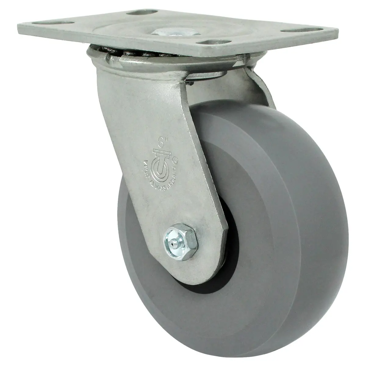 6" X 2" Ergolastomer Wheel Swivel Caster - 1500 Lbs. Capacity 1