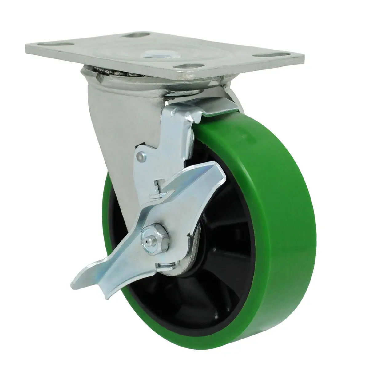 6" X 2" Polyon Maxrok Wheel Swivel Caster W/ Top Lock Brake - 1100 Lbs. Capacity 1