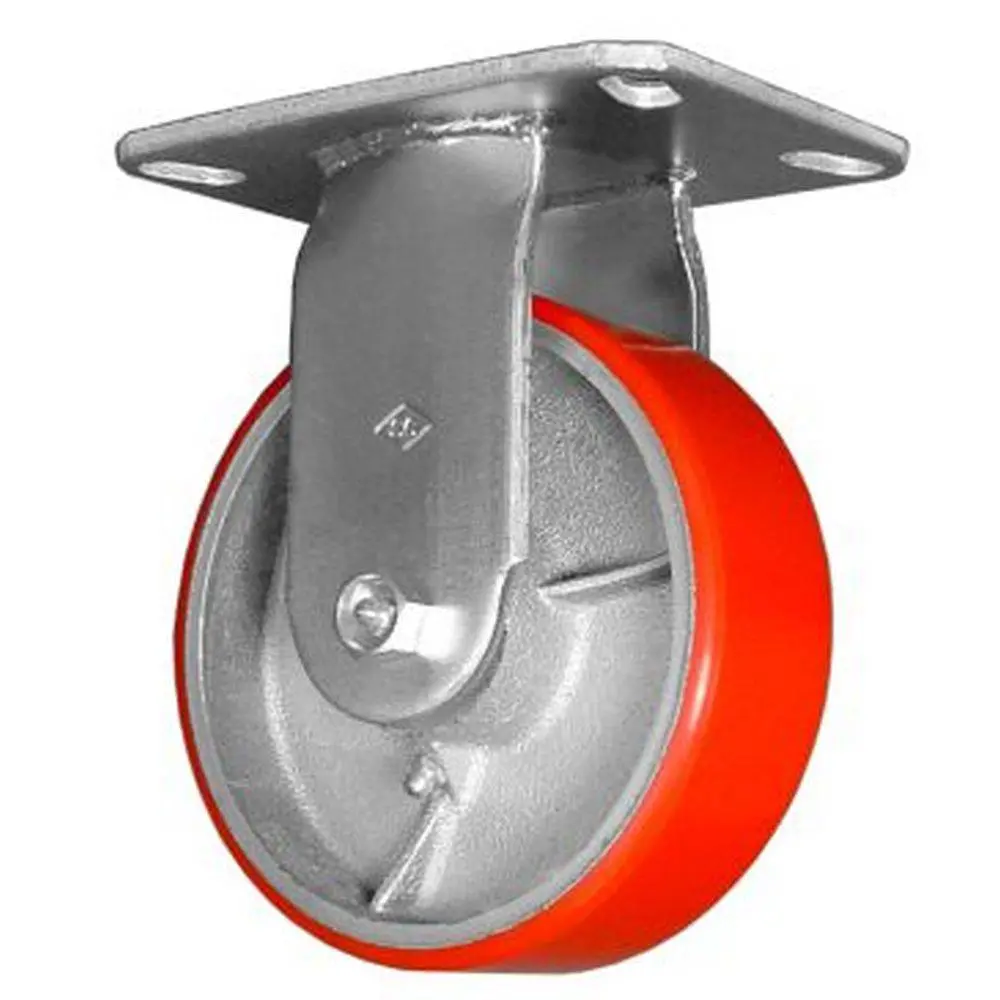 6" X 2" Polyon Cast Wheel Rigid Caster Medium Heavy Duty - 1200 Lbs. Cap. 1