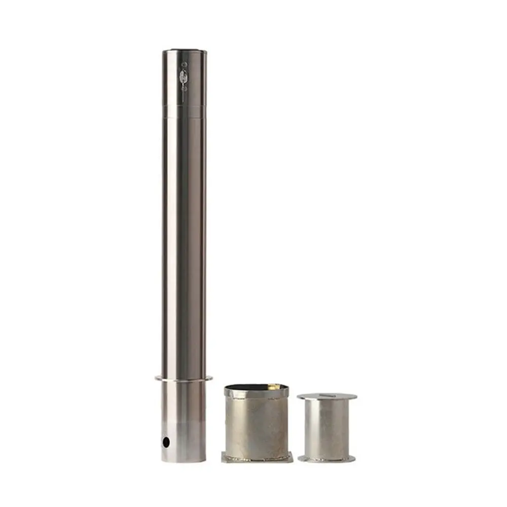 Removable Stainless Steel Bollard - 35.5" Height - 4.5" Diameter (Embedment Sleeve Included) 1