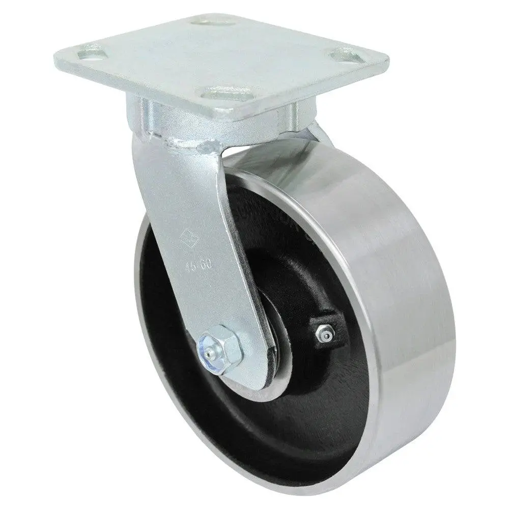 6" X 2" Forged Steel Wheel Kingpinless Swivel Caster - 1500 Lbs. Capacity 1