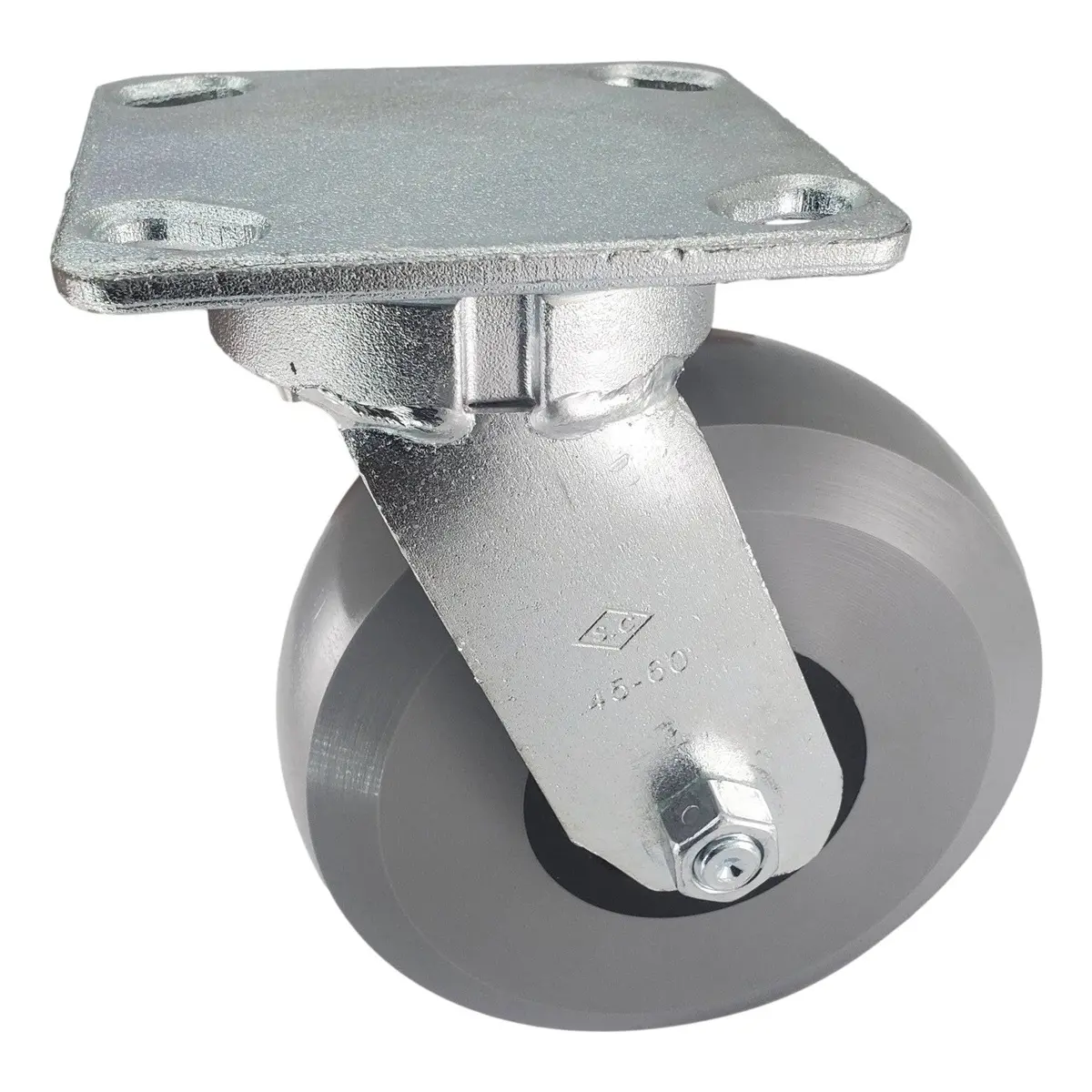 6" X 2" Ergolastomer Wheel Kingpinless Swivel Caster - 1700 Lbs. Capacity 1