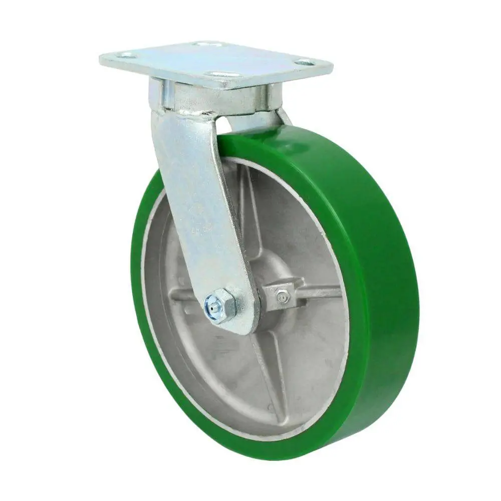 8" X 2" Polyon Aluminum Wheel Kingpinless Swivel Caster - 1500 Lbs. Capacity 1