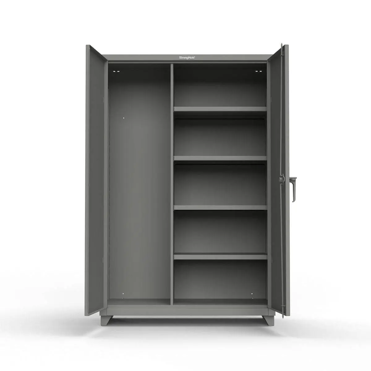 Extra Heavy Duty 14 Ga Janitorial Cabinet With 4 Shelves - 48 In. W X 24 In. D X 75 In. H 1