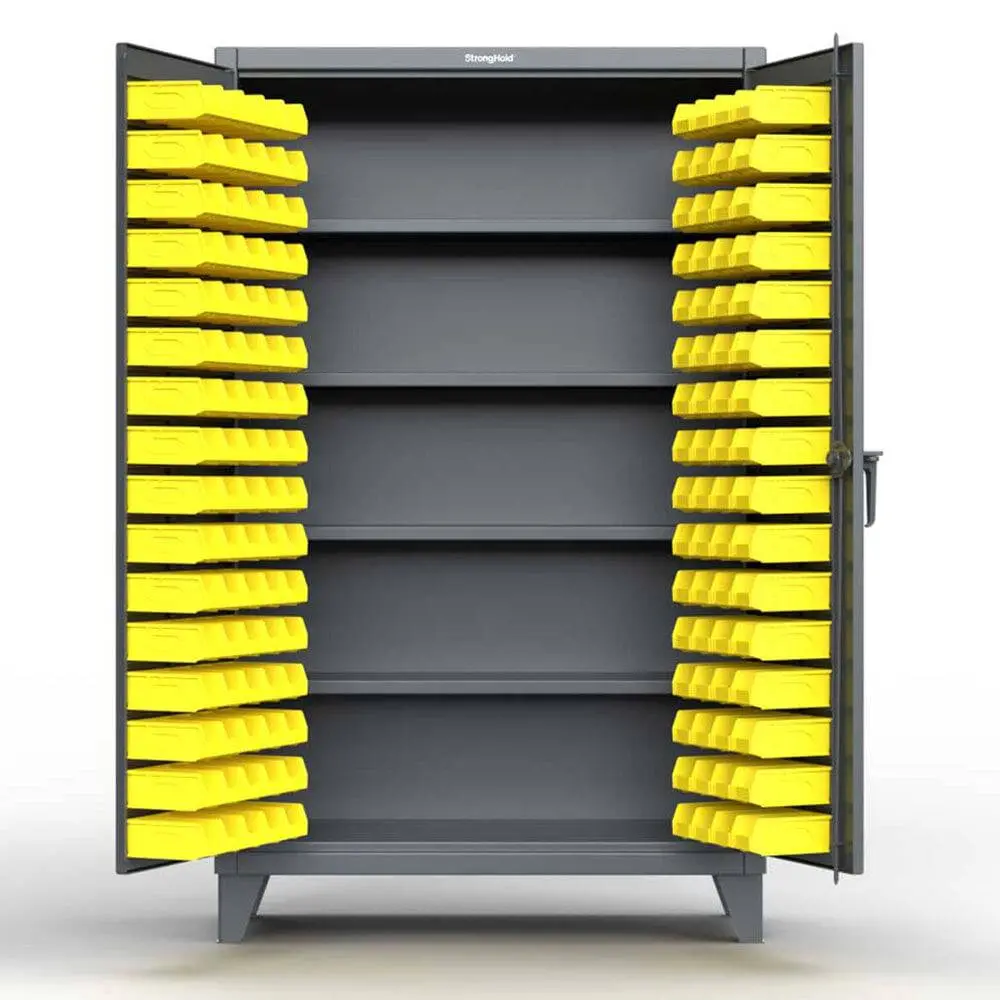 Extreme Duty 12 Ga Bin Cabinet With 4 Shelves - 48 In. W X 24 In. D X 78 In. H 1