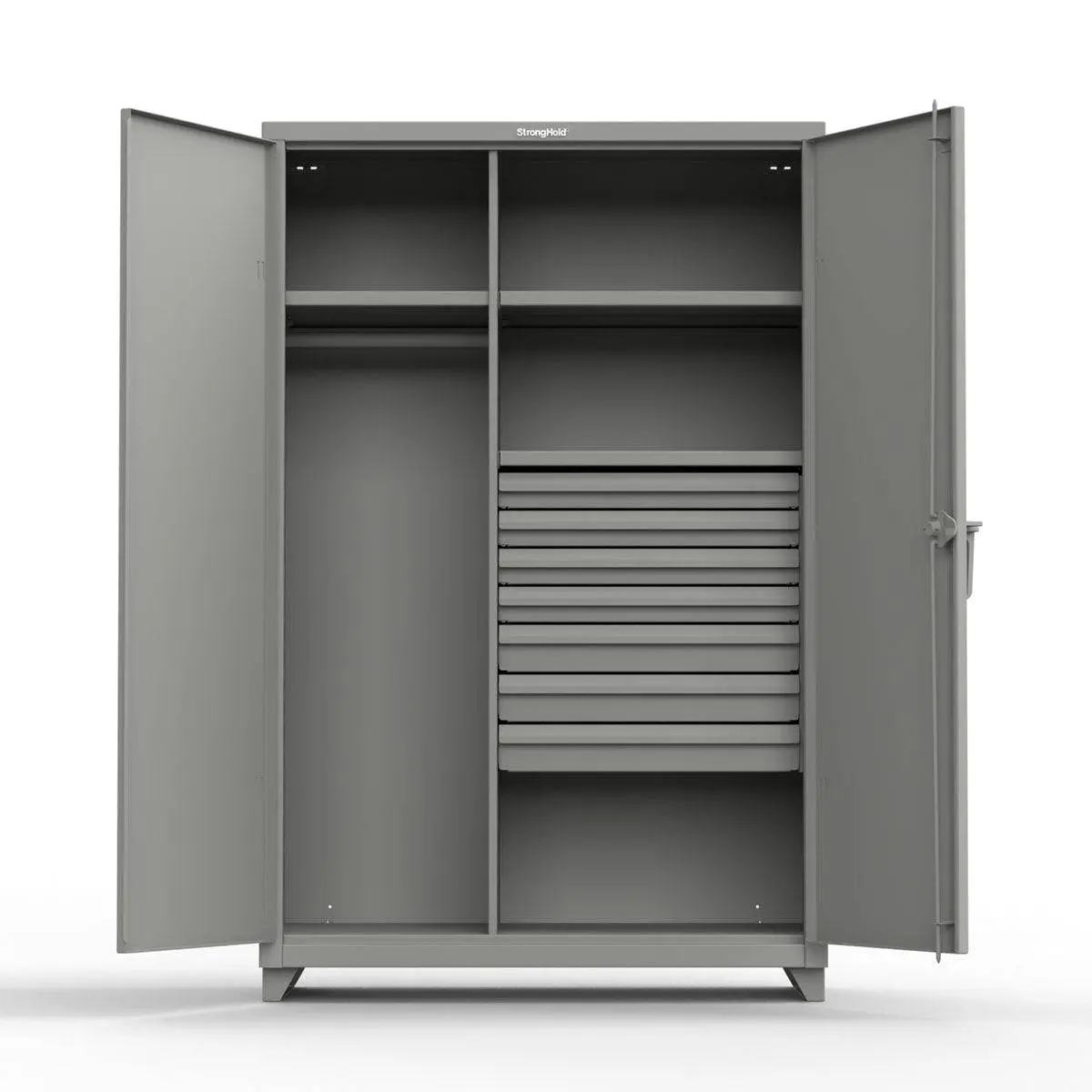 Extreme Duty 12 Ga Uniform Cabinet With 4 Drawers, 4 Shelves - 48 In. W X 24 In. D X 78 In. H 1