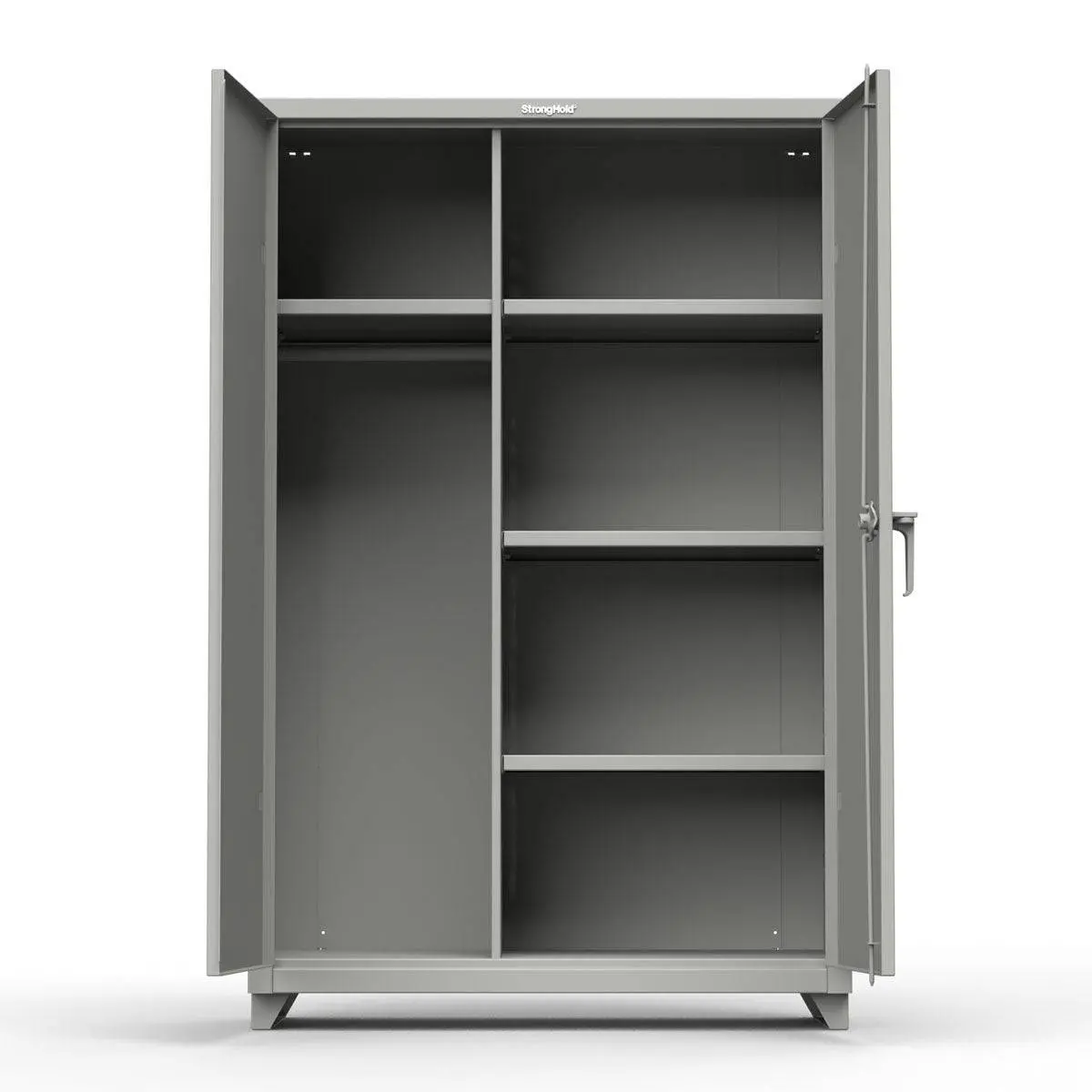 Extra Heavy Duty 14 Ga Uniform Cabinet With 4 Shelves - 48 In. W X 24 In. D X 75 In. H 1