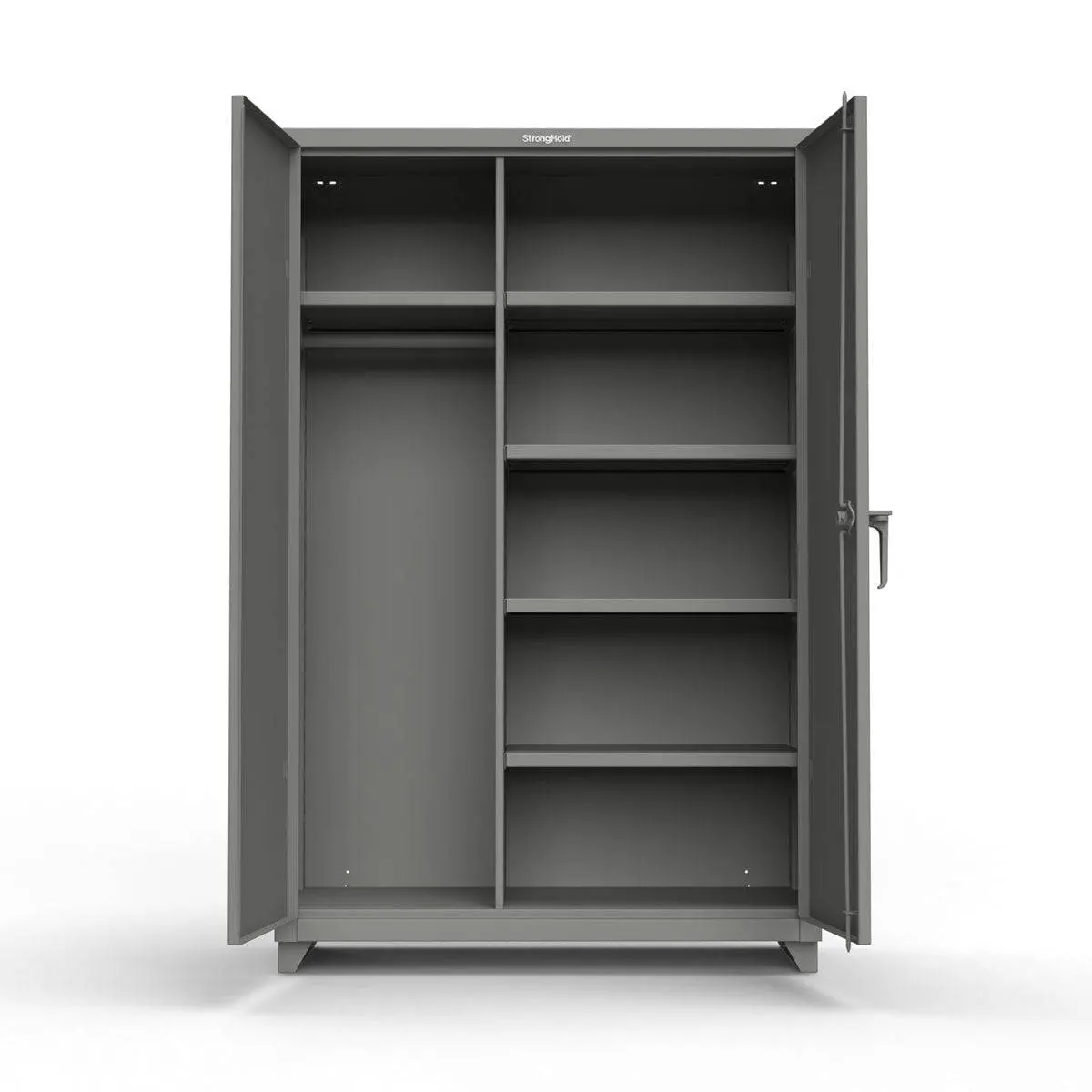 Extra Heavy Duty 14 Ga Uniform Cabinet With 5 Shelves - 48 In. W X 24 In. D X 75 In. H 1