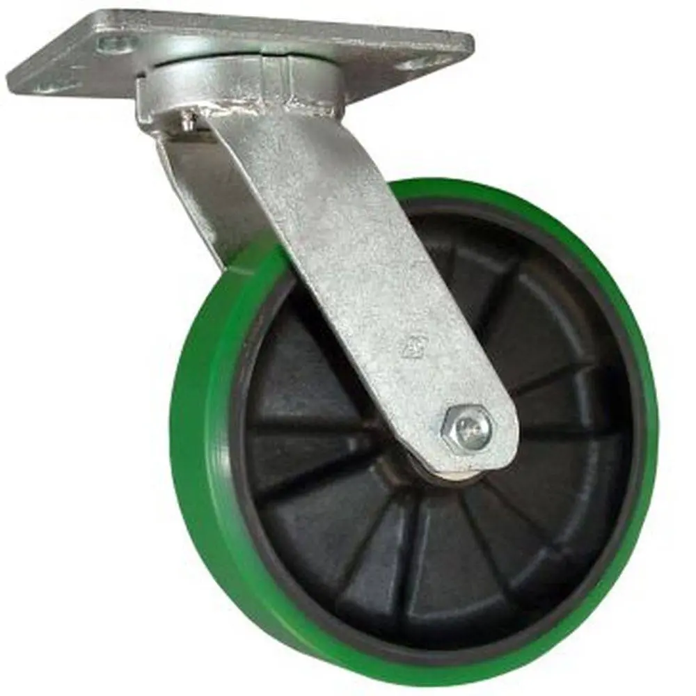 8" X 2" Heavy Duty Polyon Maxrok Kingpinless Swivel Caster - 1400 Lbs. Cap. 1