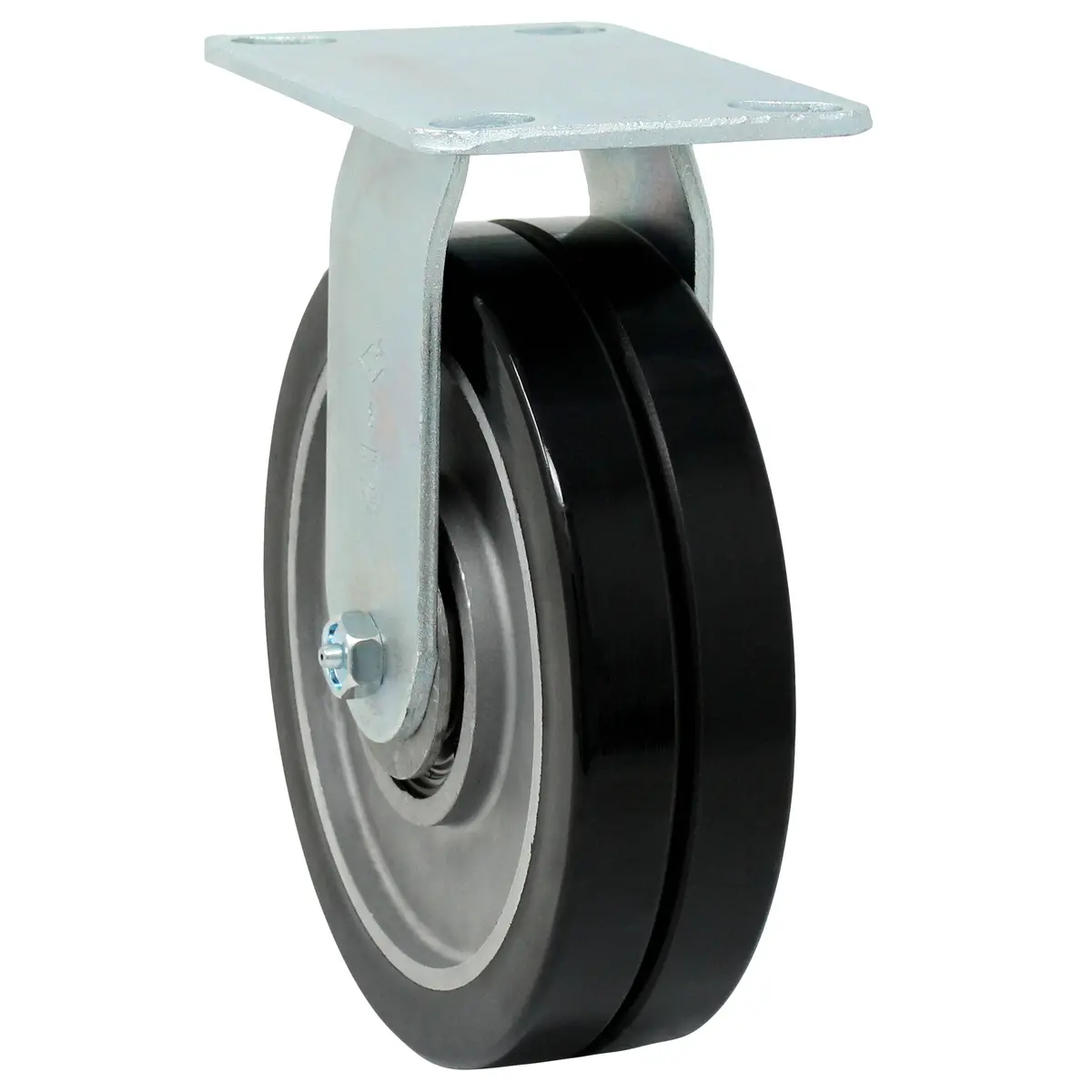 8" X 2" Dual Wheel Rigid Caster - 1400 Lbs Capacity 1