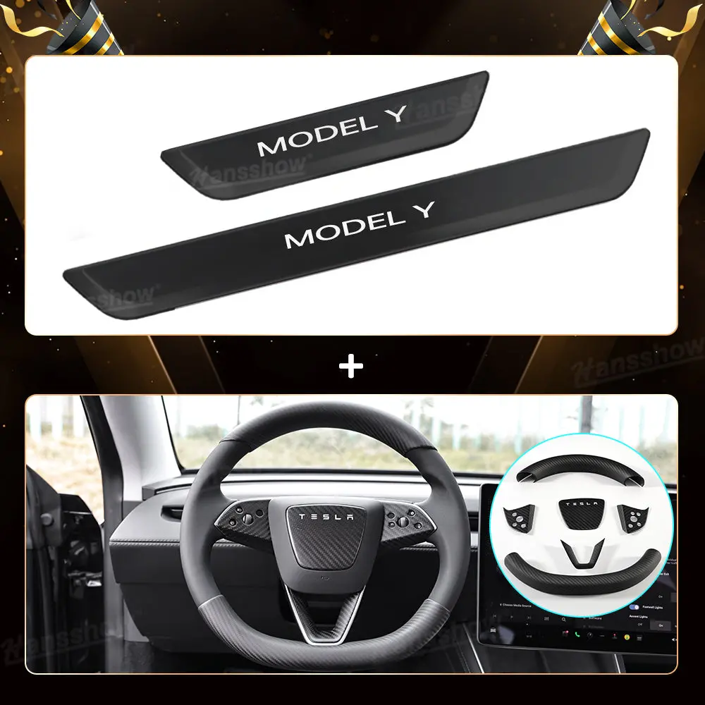Model Y Juniper Protector Kit Led Illuminated Welcome Pedal Door Sill... 1