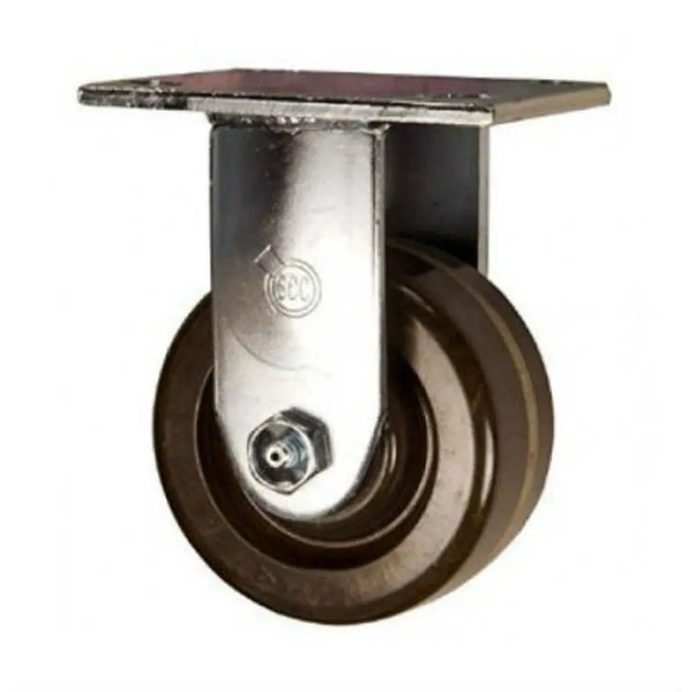 4" X 2" High Temp. Phenolic Rigid Caster (Zinc Plated) - 600 Lbs. Cap. 1