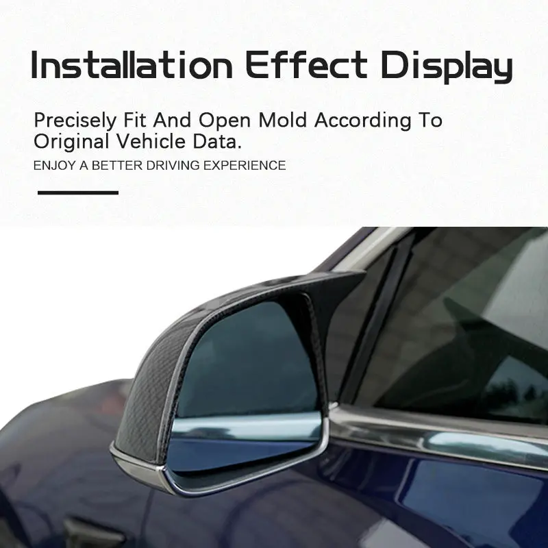 Model Y Real Carbon Fiber Rearview Mirror Cover 2
