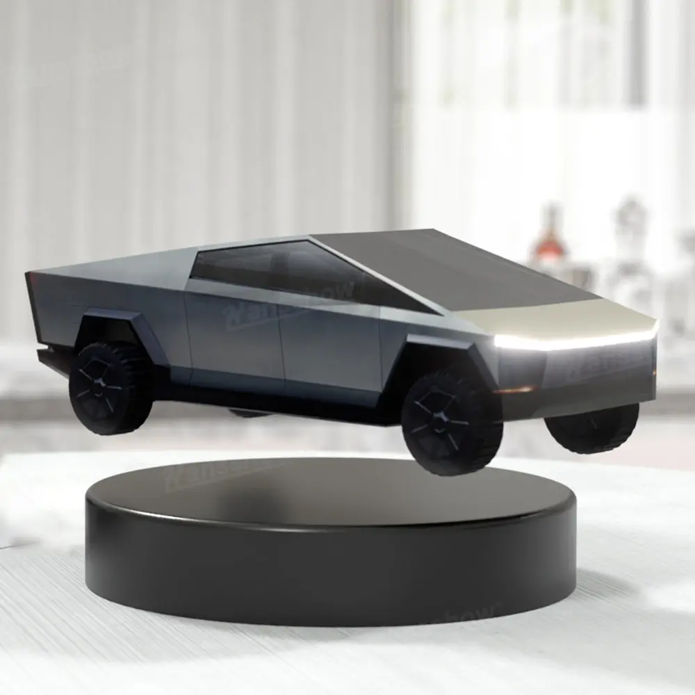 Levitating Cybertruck Model 360° Magnetic Floating Display Rotating Desktop... 1