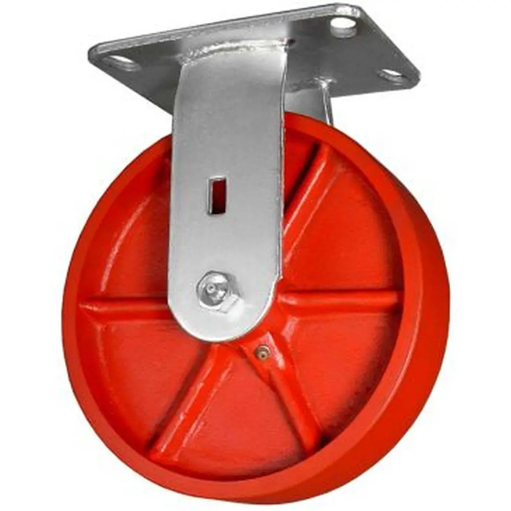 8" X 2" Ductile Steel Wheel Rigid Caster - 2000 Lbs. Capacity 1