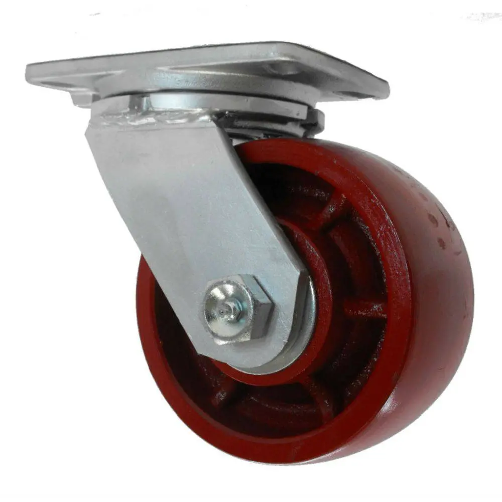 6" X 3" Energy Saver Hvy-Duty Ductile Steel Swivel Caster - 2,400 Lbs Cap. 1