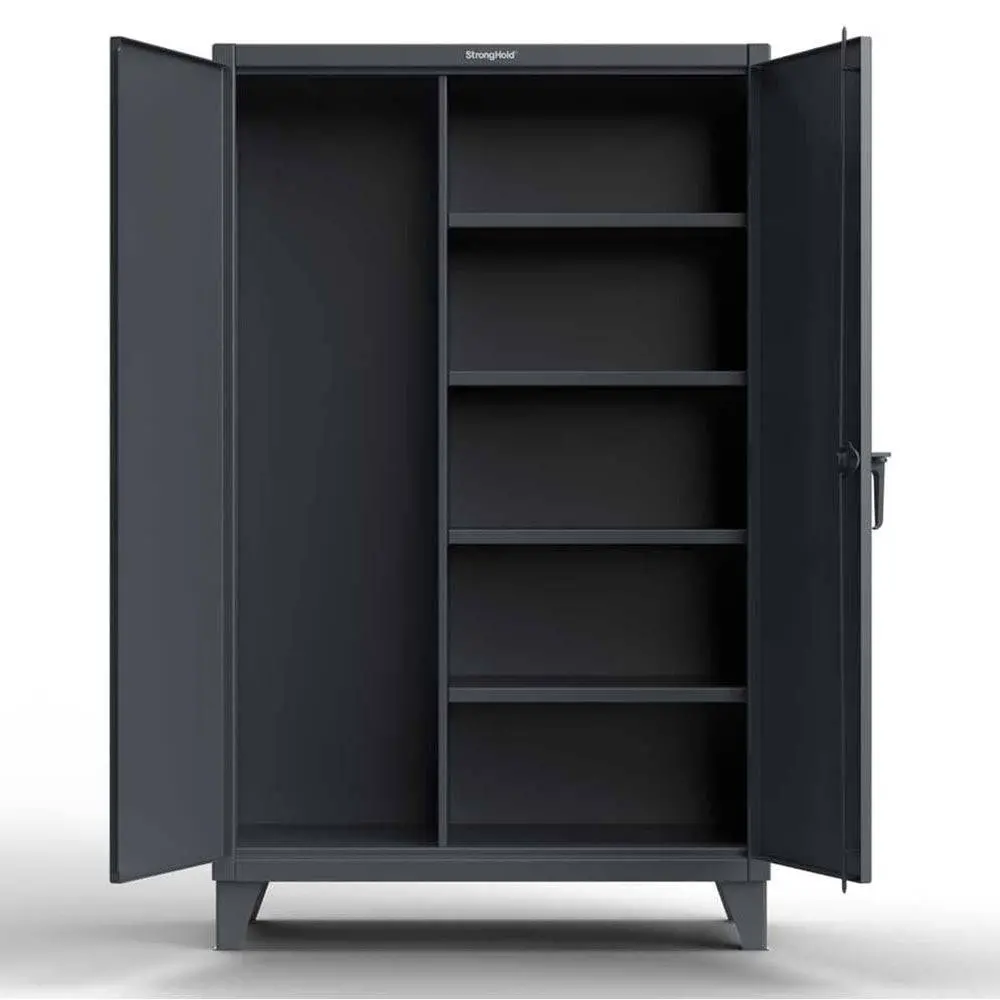 Extreme Duty 12 Ga Janitorial Cabinet With 3 Shelves - 60 In. W X 24 In. D X 66 In. H 1