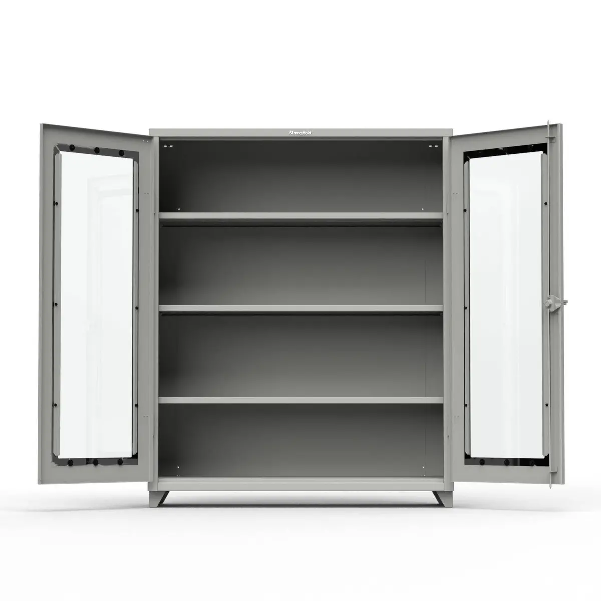 Extra Heavy Duty 14 Ga Clearview Cabinet With 3 Shelves - 60 In. W X 24 In. D X 75 In. H 1