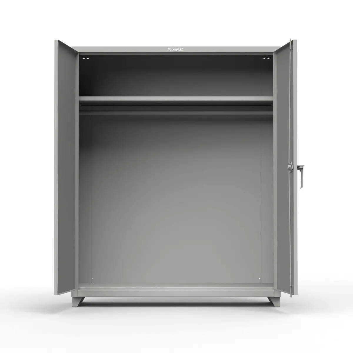 Extra Heavy Duty 14 Ga Uniform Cabinet With Hanger Rod, 1 Shelf - 60 In. W X 24 In. D X 75 In. H 1