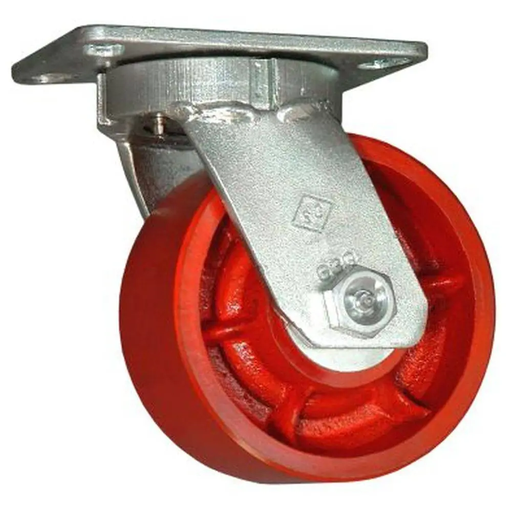 6" X 3" Ductile Steel Kingpinless Swivel Caster Heavy Duty - 6,000 Lbs. Cap. 1