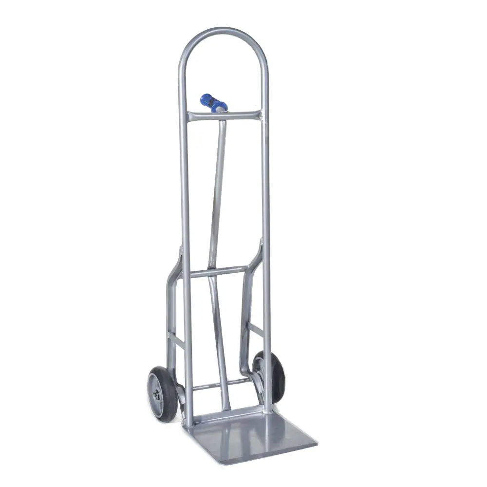 Single Pin Steel Hand Truck W/ Rubber Wheels, Long Nose Plate (55"H) 3