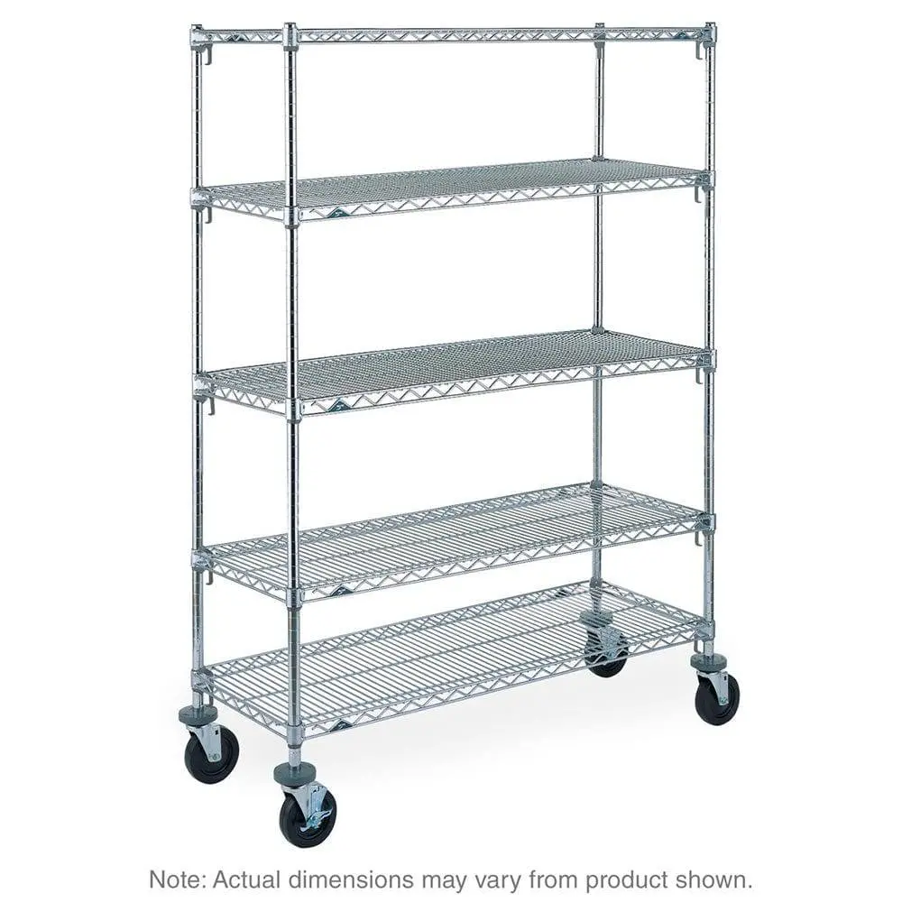 Metro Adjustable Super Erecta Industrial 5 Shelf Stem Caster Cart 1