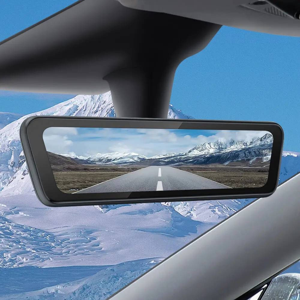 Tesla Model 3 Y Stream Media Rearview Mirror Dual Channel Recorder Dashcam... 1