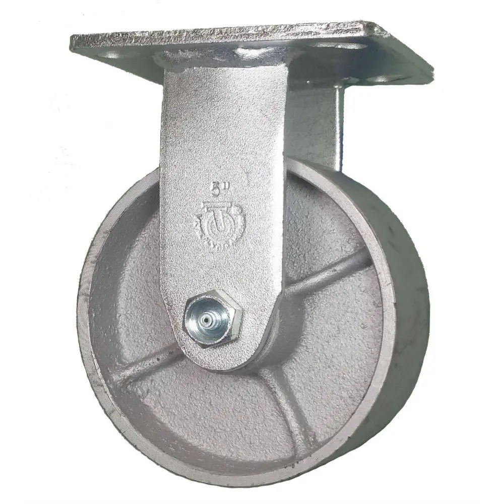 5" X 2" Semi-Steel Wheel Rigid Caster - 1000 Lbs. Capacity 1