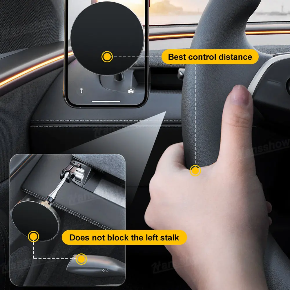 Model Y Juniper/3 Highland Phone Holder Mount Adjustable Magnetic Left Side... 2