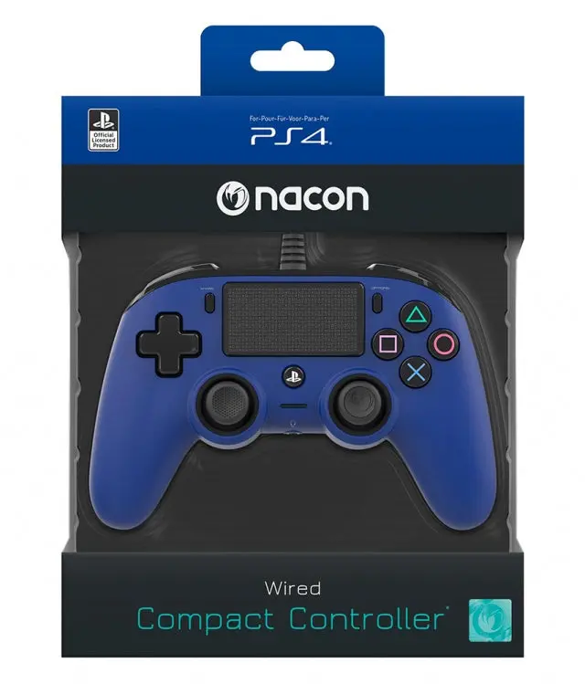 Comando Nacon Compact Com Fio Azul Ps4 1
