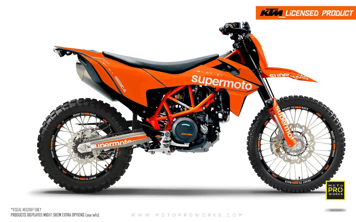 Ktm 690 Enduro Graphics - "Type" (Orange) 1