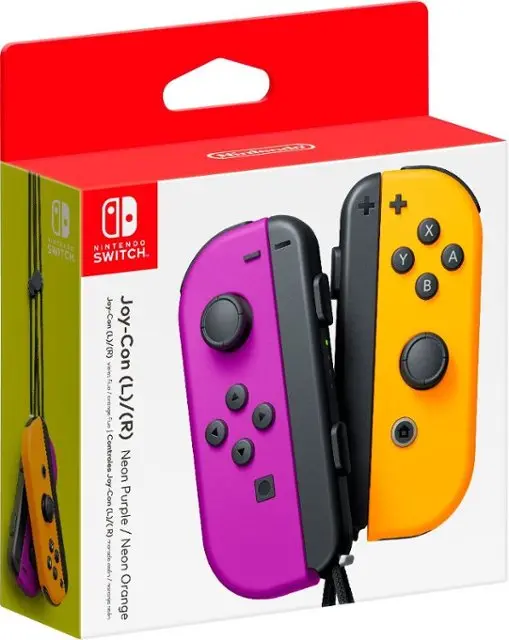Comando Joy-Con Lilás / Laranja Neon Nintendo Switch  - Novo 1