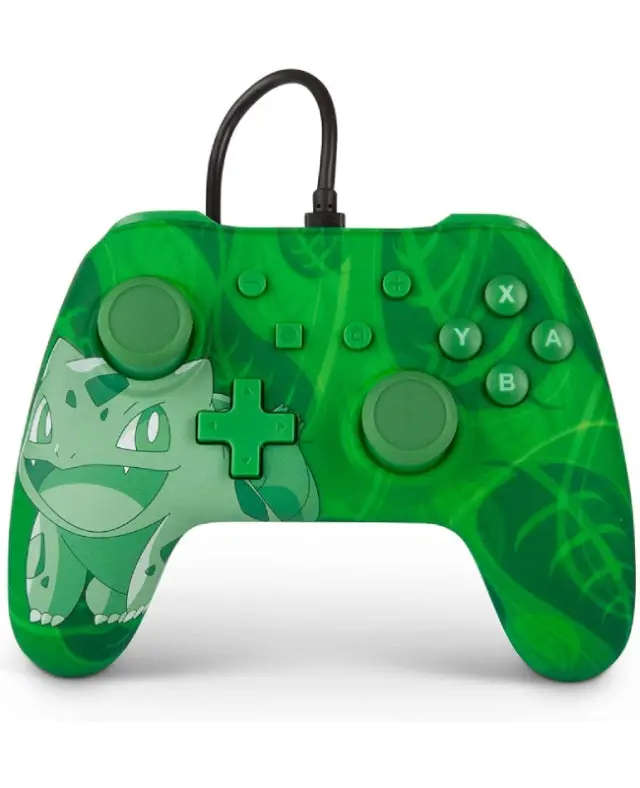 Comando Powera Pokemon Bulbizar Overgrow Com Fios Switch - Novo 1