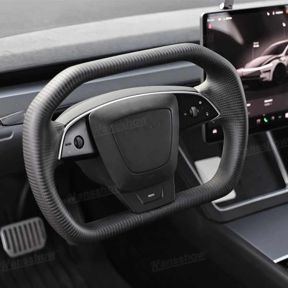 Model Y Juniper/3 Highland Steering Wheel Real Carbon Fiber Cyberwheel 2.0... 1