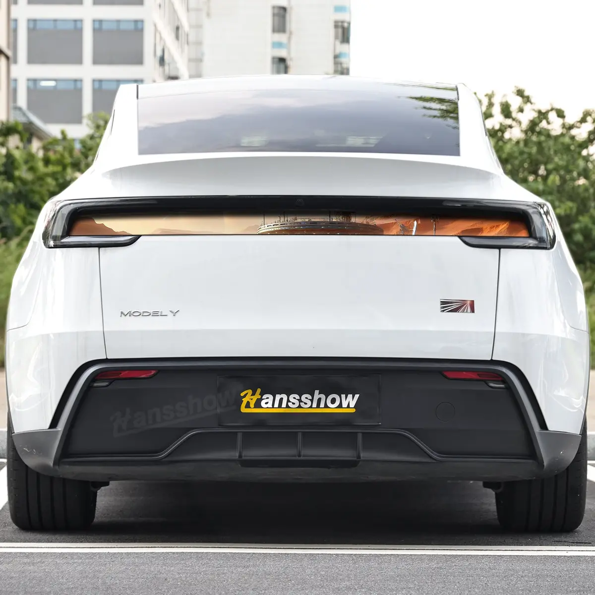 Model Y Juniper Liftgate Panel Wrap Vinyl Wrap Tailgate Applique 1
