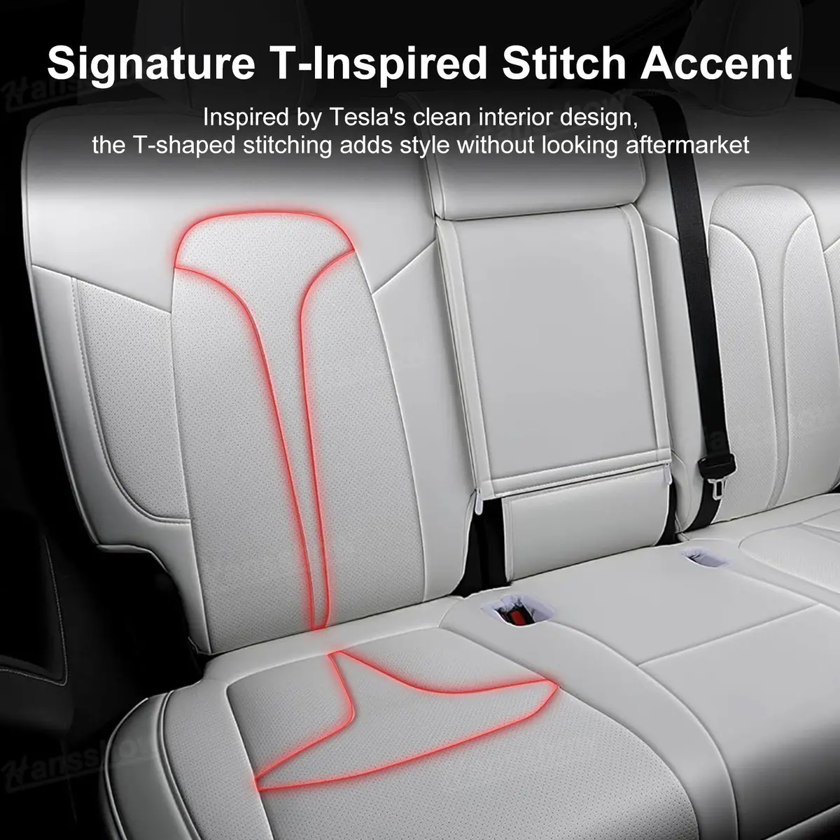 Model Y Juniper Upgrade Seat Covers With Bold “T” Emblem 2