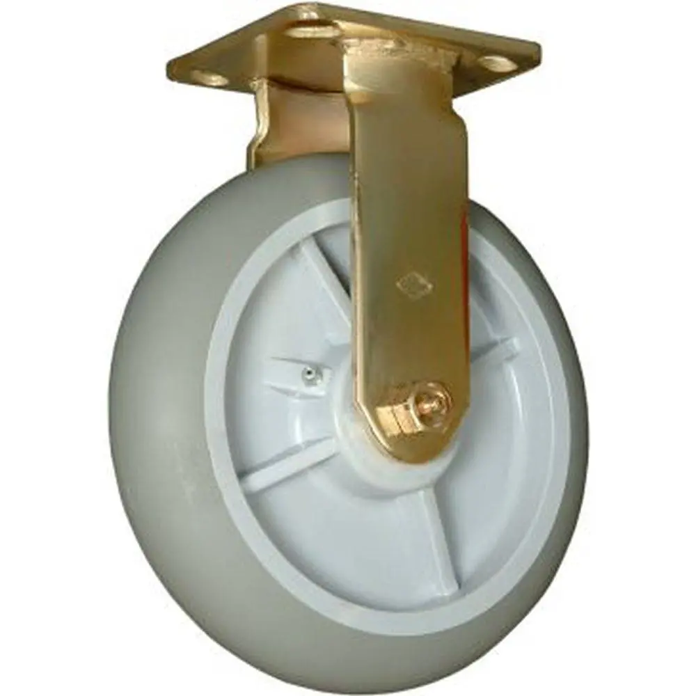 8" X 2" Thermo-Pro Wheel Brass Plated Rigid Caster - 550 Lbs. Capacity 1