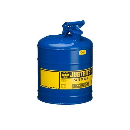 Type 1 Steel Safety Can, 5 Gal, S/S Flame Arrest, Self-Close Lid 1