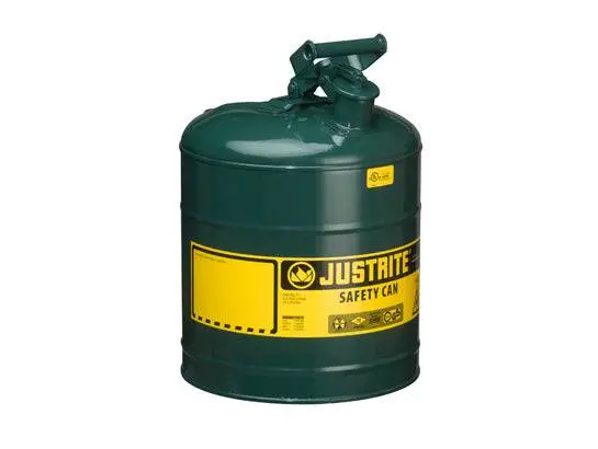 Type 1 Steel Safety Can, 5 Gal, S/S Flame Arrest, Self-Close Lid 1