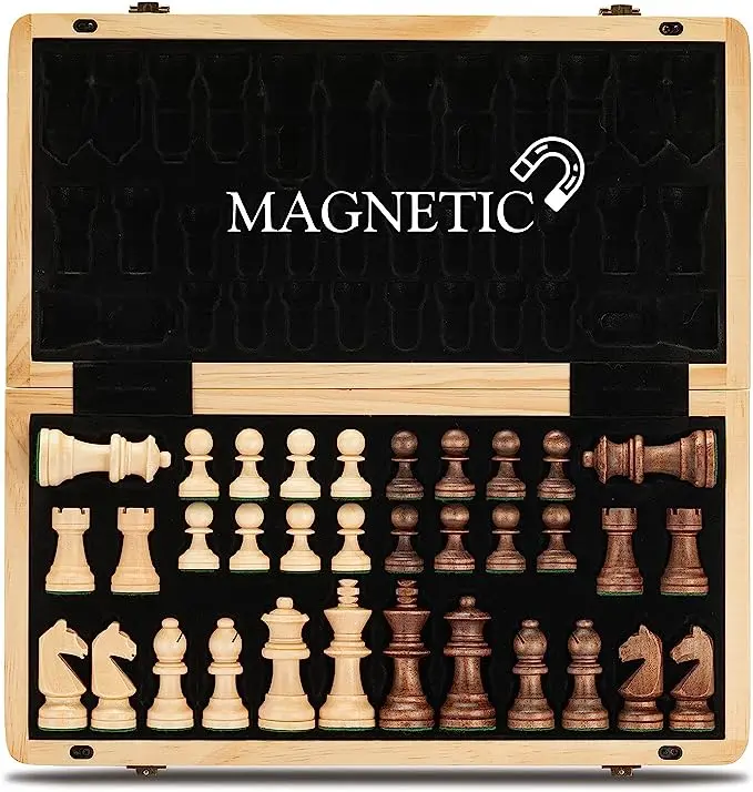Conjunto De Xadrez De Madeira King Height German Knight Staunton 1