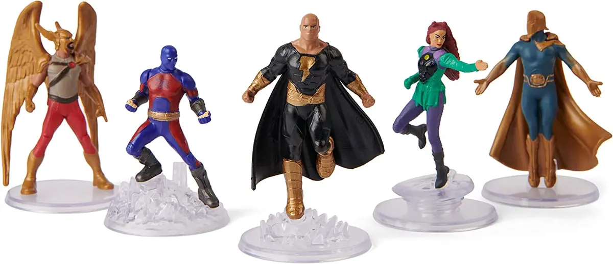 Conjunto Figurinhas De Ação Adão Negro Sociedade Da Justiça - Novo Dc Comics 1