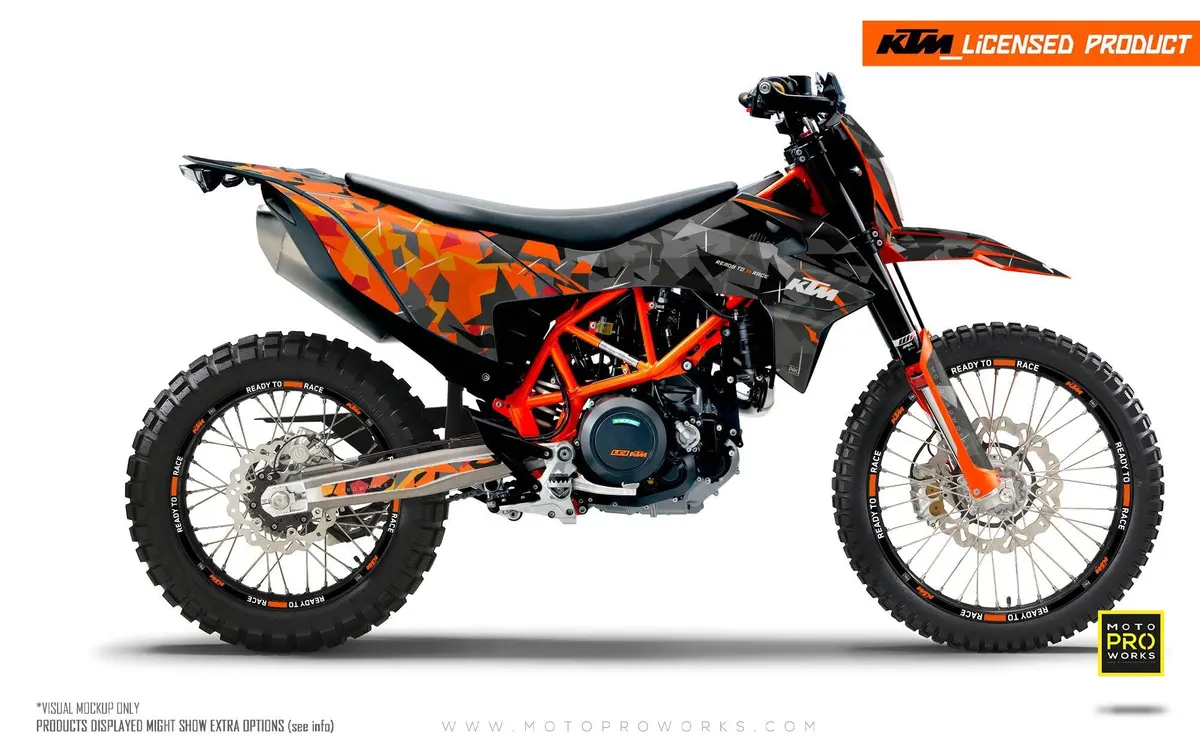 Ktm Graphics - 690 Smc-R "Flake" (Black/Orange) 2