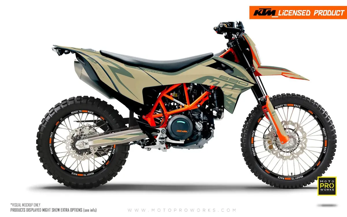 Ktm 690 Enduro R Graphics - "Torque" (Solid/Sand) 1