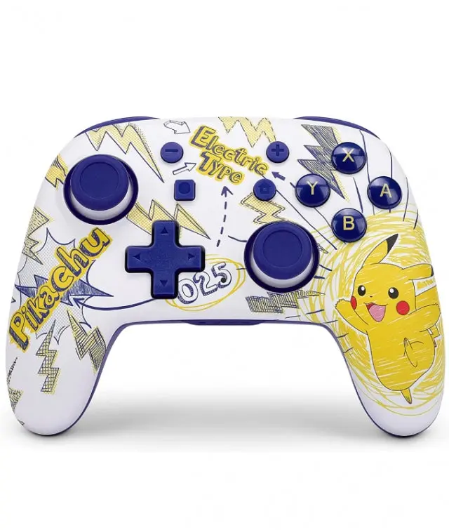 Comando Powera Nano Sem Fios Pikachu School Days Nintendo Switch 1