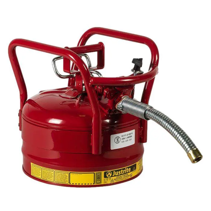 Type Ii Accuflow Dot Steel Safety Can, 2.5 Gal, 1" Hose, Flame Arrest 1