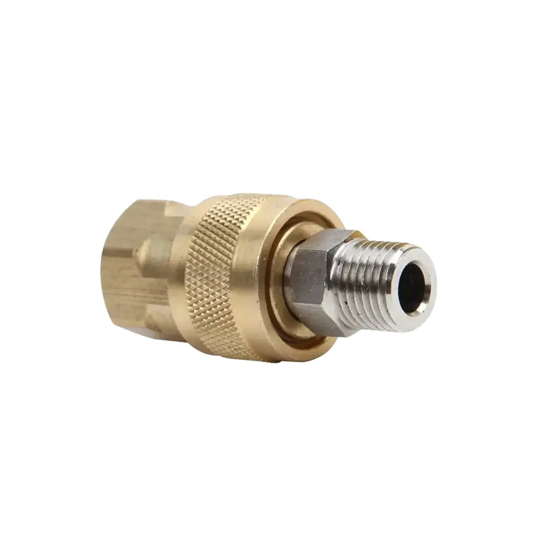 Cleanskin 1/4" Bsp (F) To 1/4" (F) Quick Connect Coupler + 1/4" Bsp (M) To 1/4" Quick Connect Plug - Cs031 1