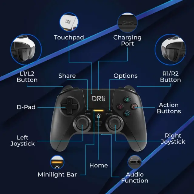 Comando Dritech Shockpad 11 Novo Ps4 2